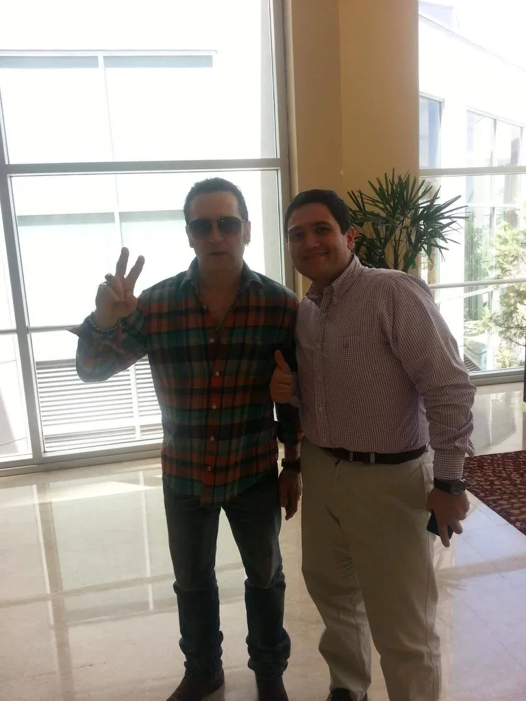 Jaime Toro junto a Eric Singer