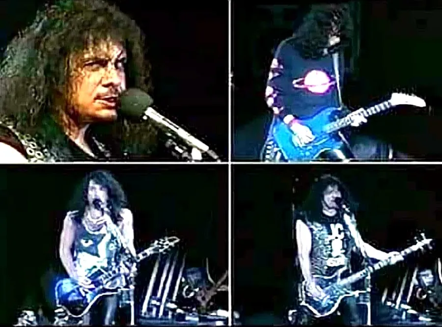 Paul Stanley y Bruce Kulick en vivo en el concierto de KISS en Chile, 1994