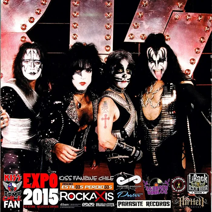 Foto de KISS con maquillaje, usada en el afiche de la Kiss Expo 2015