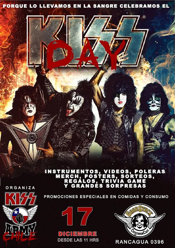 Afiche del Kiss Day, evento organizado y producido por KISS Army Chile en Goodstock
