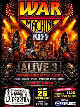 War Machine, tributo a KISS, este sábado en Temuco